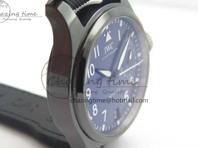 MIROTIME 0104 Supportive Big Pilot Real PR IW502003 Real Ceramic ZF 1:1 Best Edition On Black Calfskin Strap A51111 V 7238